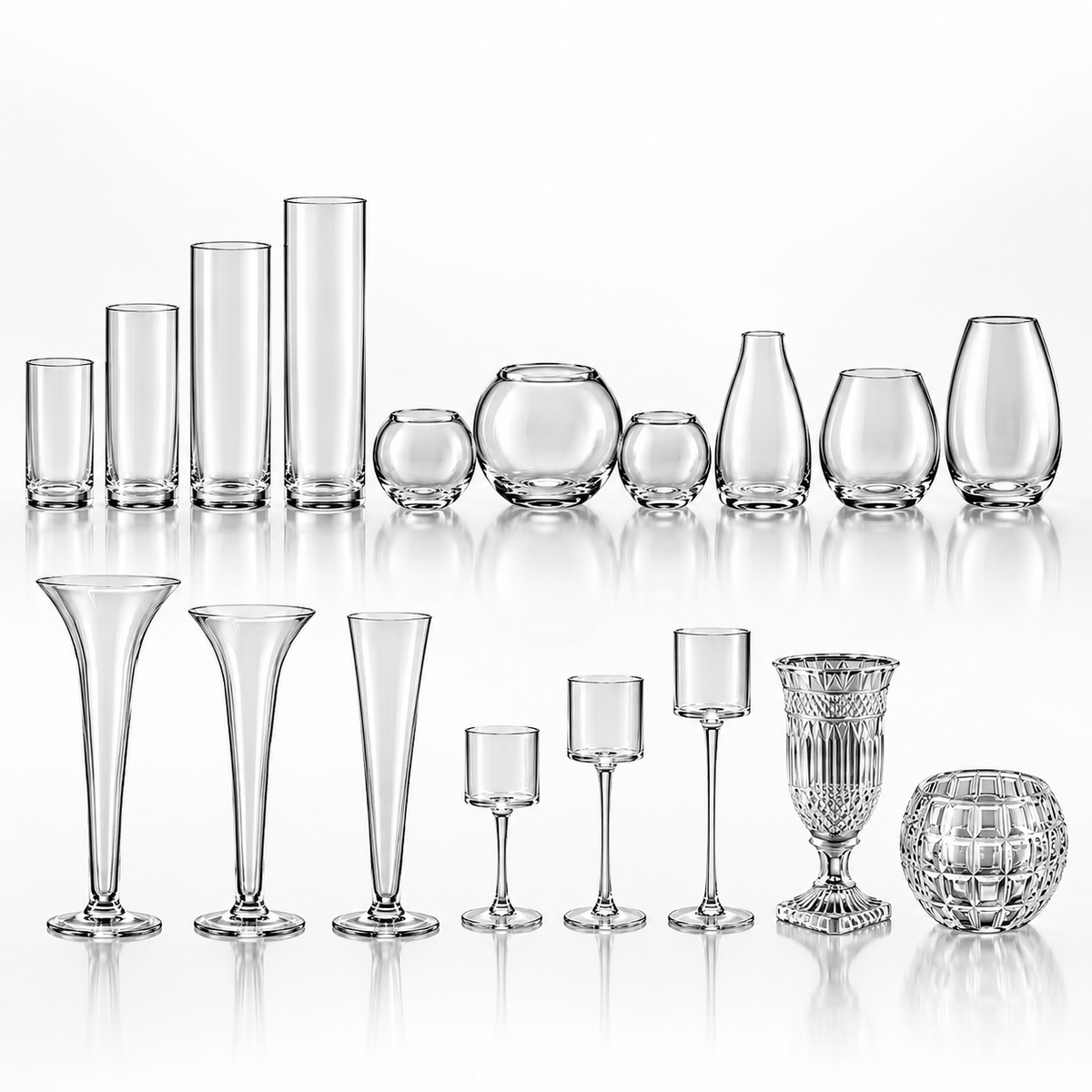 CANDLES AND GLASSWARE