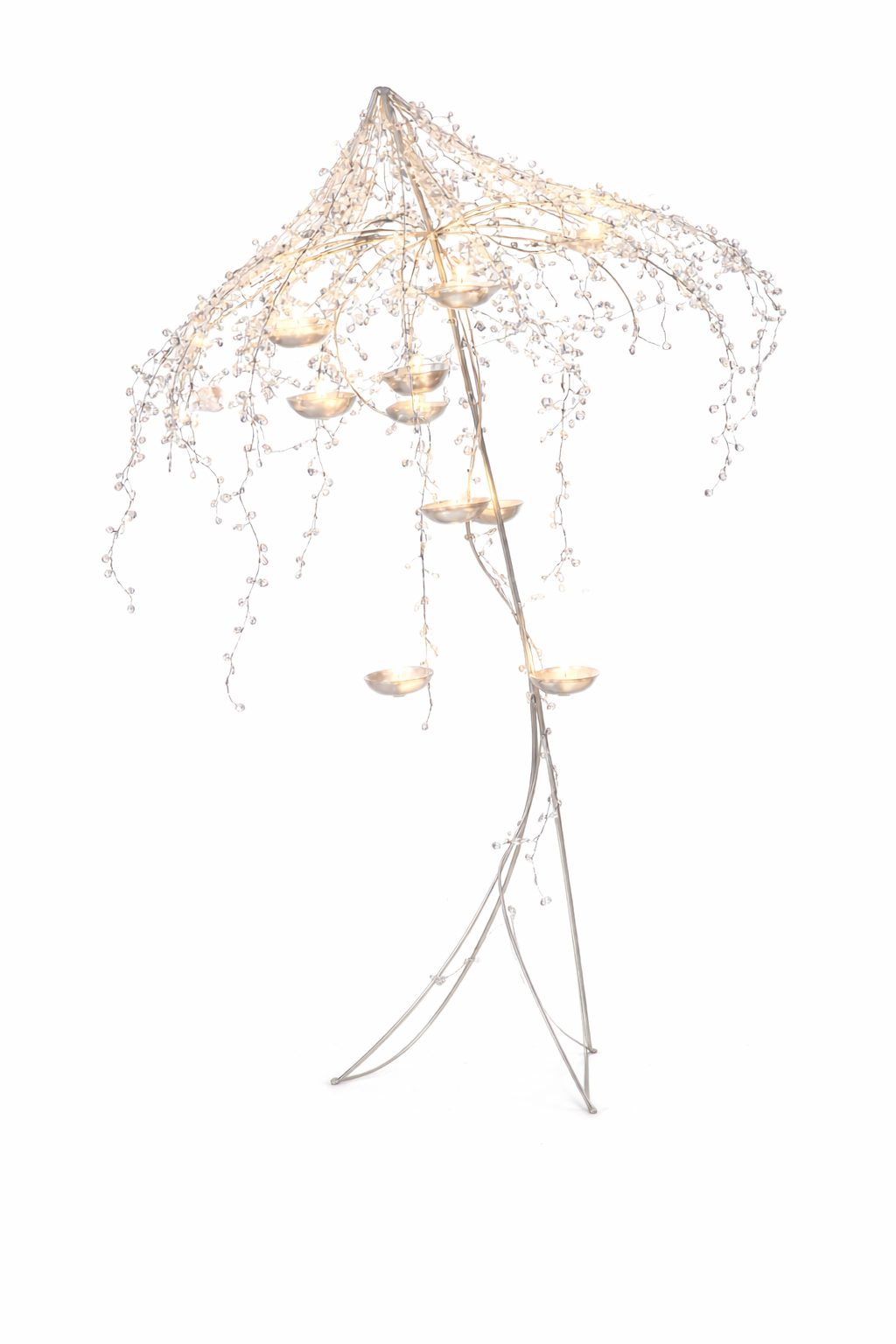 Crystal Parasol centrepiece hire - clean product image